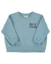 Piupiuchick Sweatshirt - Blue "rock stars" print